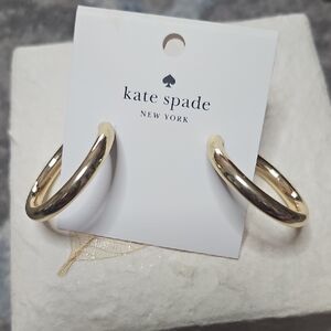 Kate Spade Shiny Gold Hoop Earrings